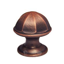 RK International Contoured Dome Knob in Distressed Copper