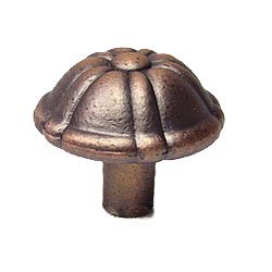 RK International Small Petal Knob in Distressed Copper