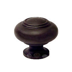 RK International Small Double Ringed Knob in Oil Rubbed Bronze