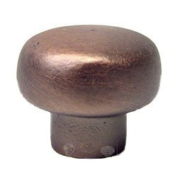 RK International Distressed Heavy Circular Knob in Distressed Copper