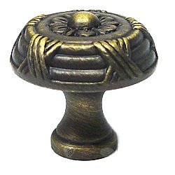 RK International Large Crosses and Petals Knob in Antique English
