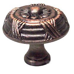RK International Large Crosses and Petals Knob in Distressed Copper
