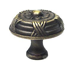 RK International Small Crosses and Petals Knob in Antique English