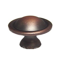 RK International 1 1/4" Smooth Dome Knob in Distressed Copper