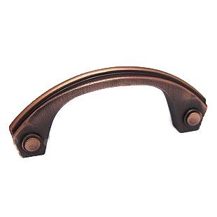 RK International 3" Center Plain Bow Pull in Distressed Copper