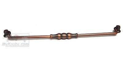 RK International 12" Center Beaded Middle Hanging Pull in Distressed Copper