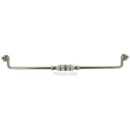 RK International 12" Centers Beaded Hanging Pull In Polished Nickel