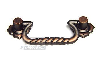 RK International 3" Center Rope Bail Pull with Clover Ends in Distressed Copper