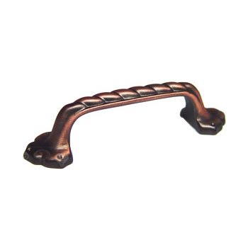 RK International 3" Center Big Rope Pull with Clover Ends in Distressed Copper