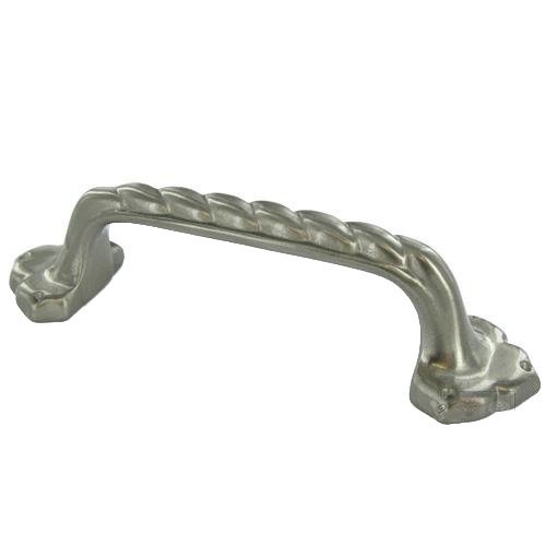 RK International 3" Center Big Rope Pull with Clover Ends in Satin Nickel