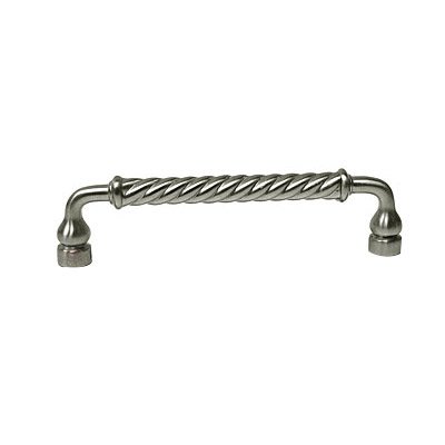 RK International 5" Centers Twisted Pull in Satin Nickel