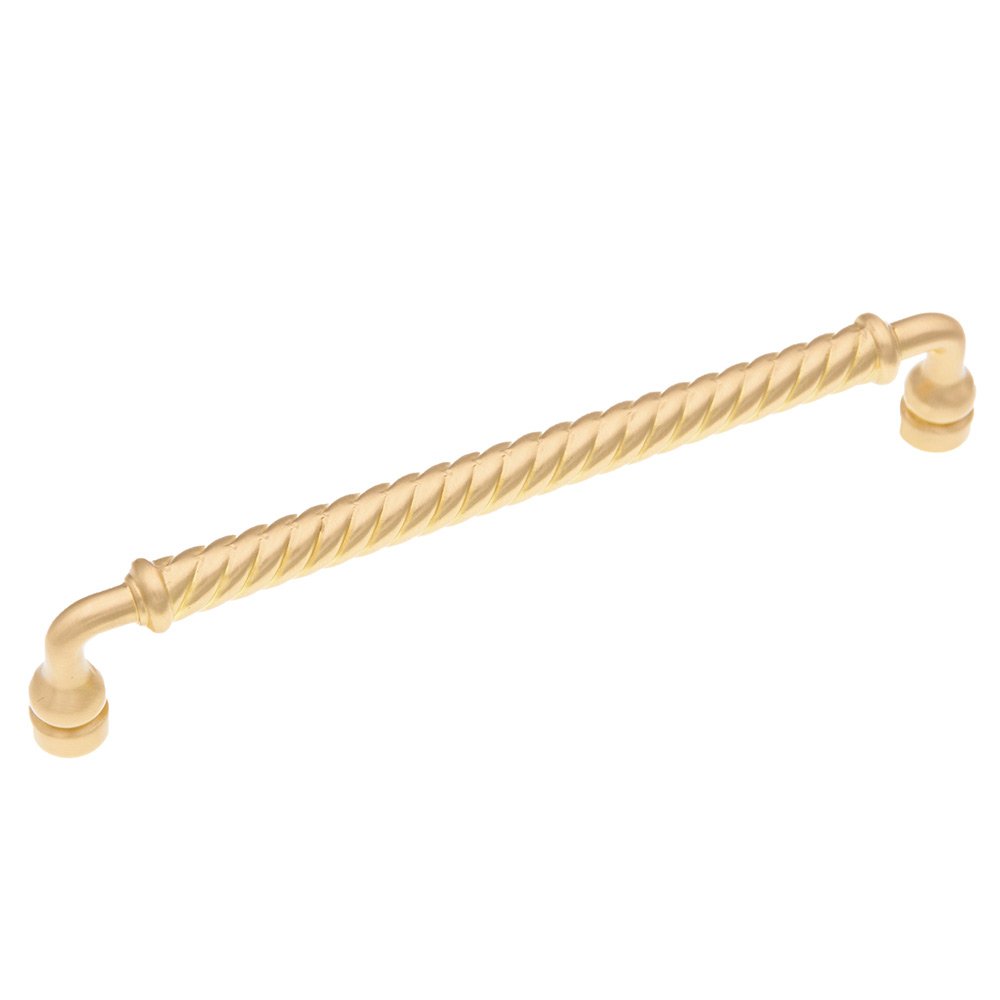 RK International 8" Centers Twisted Pull in Satin Brass