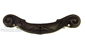 RK International 3 1/2" Center Ornate Curved Drop Pull in Oil Rubbed Bronze
