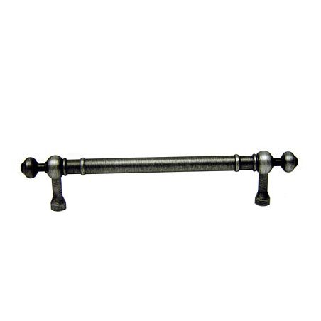 RK International 5" Centers Plain Pull with Decorative Ends in Distressed Nickel
