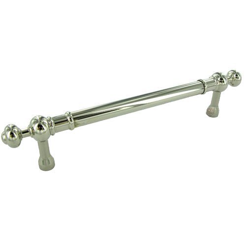 RK International 5" Centers Plain With Decorative Ends Handle In Polished Nickel