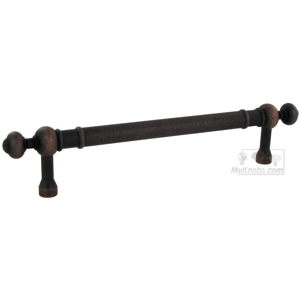 RK International 5" Centers Plain Pull with Decorative Ends in Valencia Bronze
