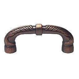 RK International 3" Centers Bow Pull with Petals and Solid LIne in Distressed Copper
