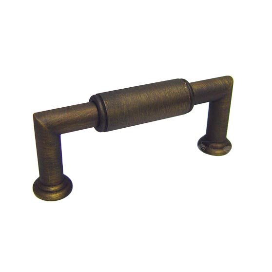 RK International 3" Centers Cylinder Middle Pull in Antique English