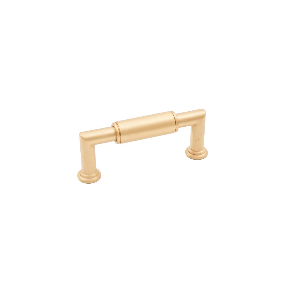 RK International 3" Centers Cylinder Middle Pull In Satin Brass
