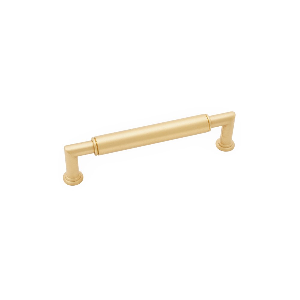 RK International 5" Centers Cylinder Middle Pull In Satin Brass
