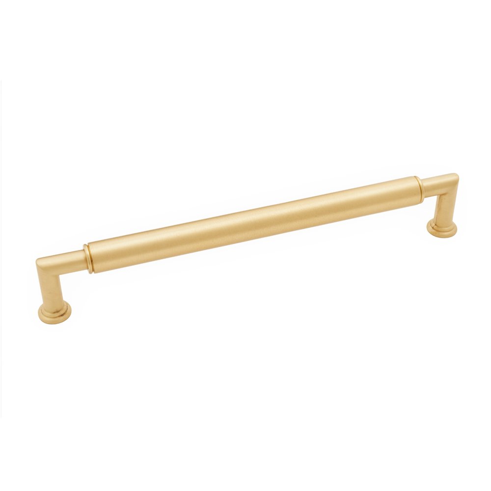 RK International 8" Centers Cylinder Middle Pull In Satin Brass
