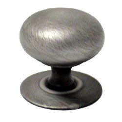 RK International 1 1/2" Plain Hollow Knob with Backplate in Distressed Nickel