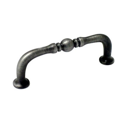 RK International 3" Centers Decorative Elongated Colonial Pull in Distressed Nickel
