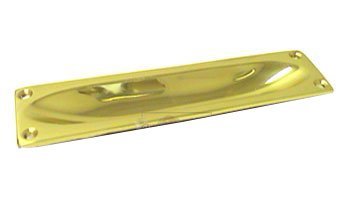 RK International Thin Oval Flush Pull in Polished Brass