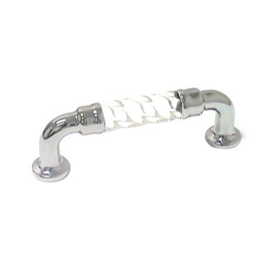 RK International 3" Center Acrylic Swirl Pull with Polished Chrome Ends