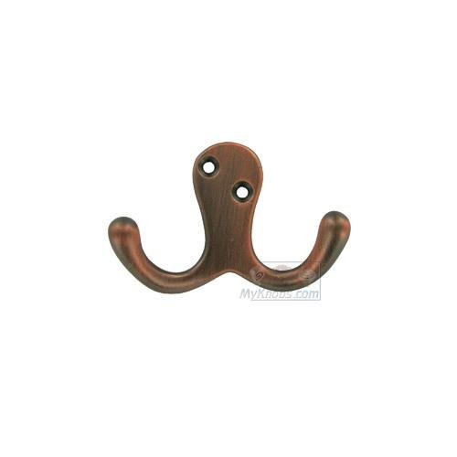 RK International Two Pronged Hook in Distressed Copper