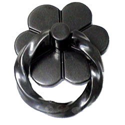 RK International Twisted Ring with Flower Plate in Antique Pewter