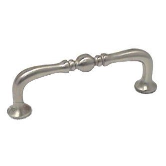 RK International 3" Centers Decorative Elongated Colonial Pull in Satin Nickel