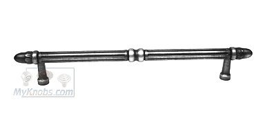 RK International 12" (305mm) Centers Lined Rod with Petals at End Appliance/Oversized Pull in Distressed Nickel