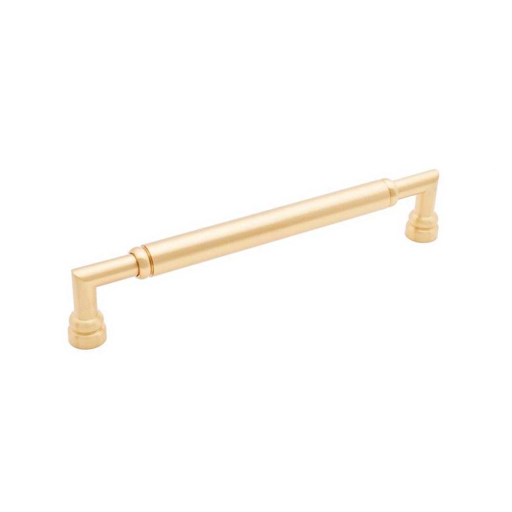 RK International 12" Centers Cylinder Middle Appliance Pull In Satin Brass