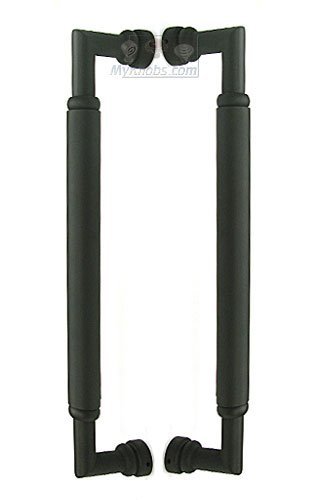 RK International 12" Centers Cylinder Middle Door Pull in Oil Rubbed Bronze (Set of 2)