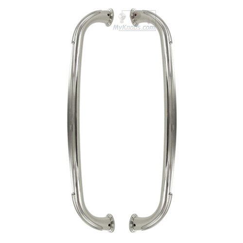 RK International 12" Centers Back to Back Pull in Polished Nickel