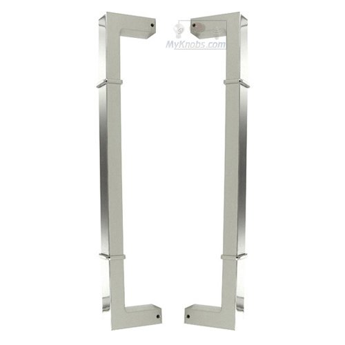 RK International 12" Centers Back to Back Pull in Polished Nickel