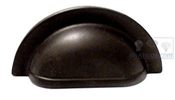 RK International 3" Centers Smooth Half Circle Cup Pull in Oil Rubbed Bronze