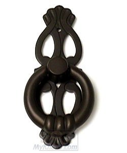 RK International Ring with Ornate Backplate in Oil Rubbed Bronze