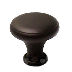 RK International 1 1/4" Solid Knob with Flat Edge in Oil Rubbed Bronze