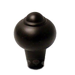 RK International 1" Solid Round Knob with Tip in Oil Rubbed Bronze