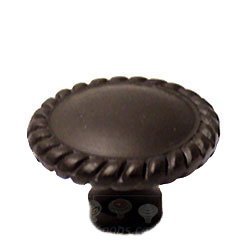 RK International Plain Knob with Rope Edge in Oil Rubbed Bronze