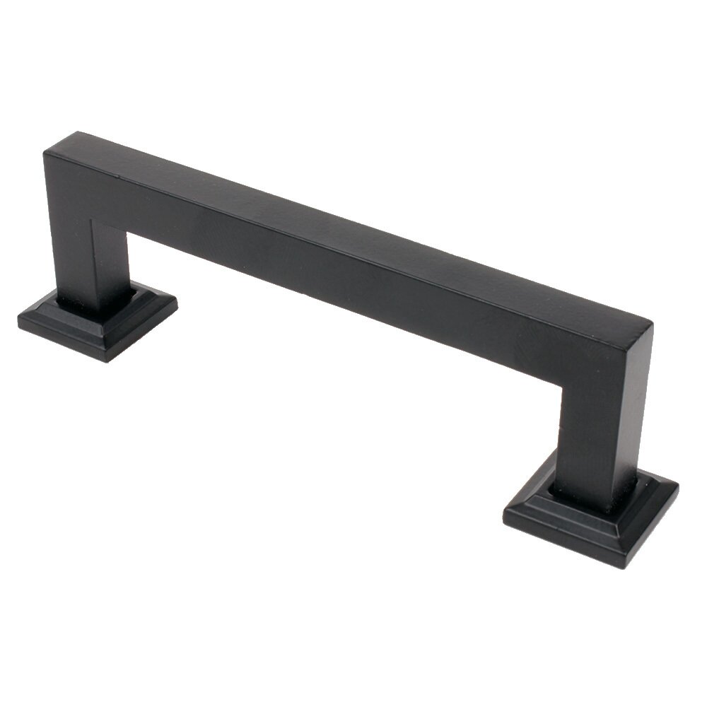 Rusticware 4" Centers Squared Modern Handle in Black