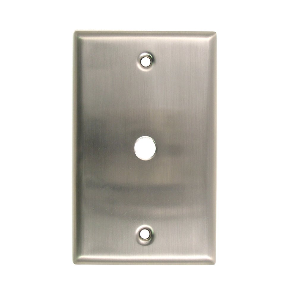 Rusticware Single Cable Cover Switchplate in Satin Nickel