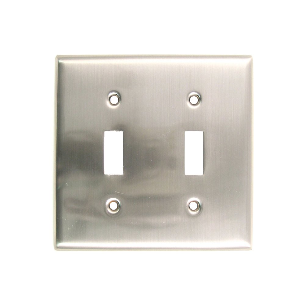 Rusticware Double Toggle Switchplate in Satin Nickel