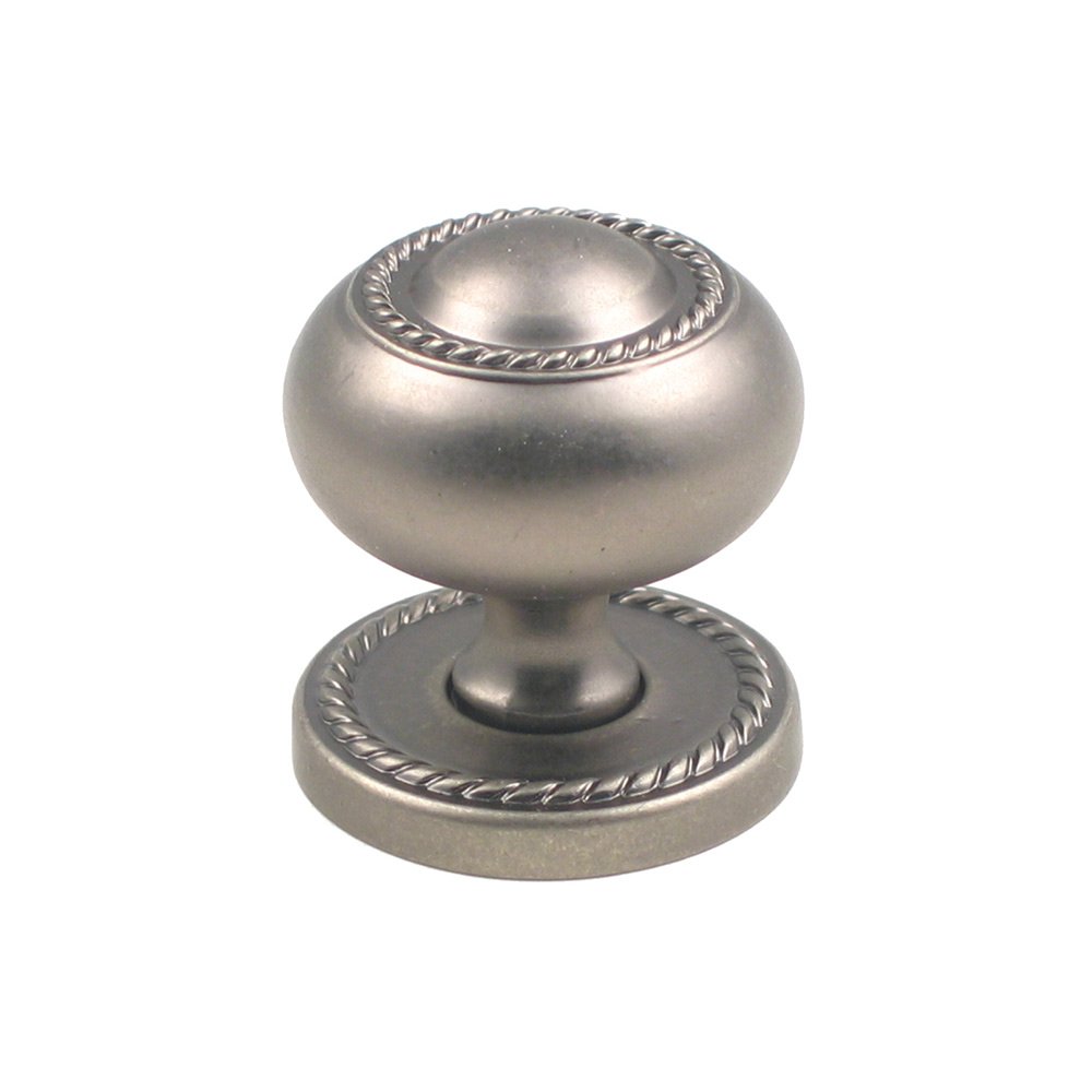 Rusticware 1 1/4" Rope Knob with Backplate in Weathered Pewter