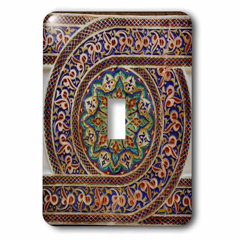 Jazzy Wallplates Single Toggle Switch Plate With Photo Of Mosaic Wall Décor, Marrakesh, Morocco