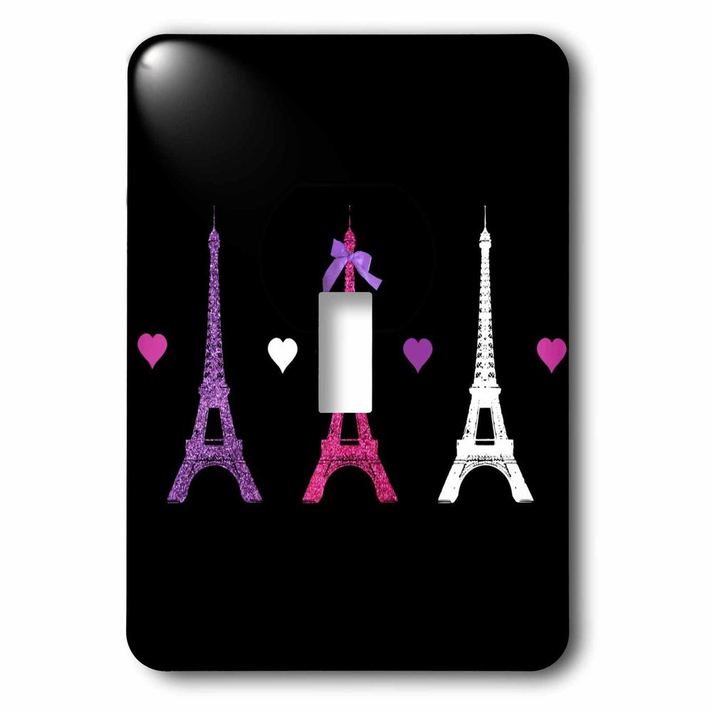 Jazzy Wallplates Single Toggle Switchplate With Eiffel Tower