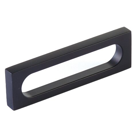 Schaub and Company 3-1/2" Centers Modern Oval Slot Pull in Matte Black