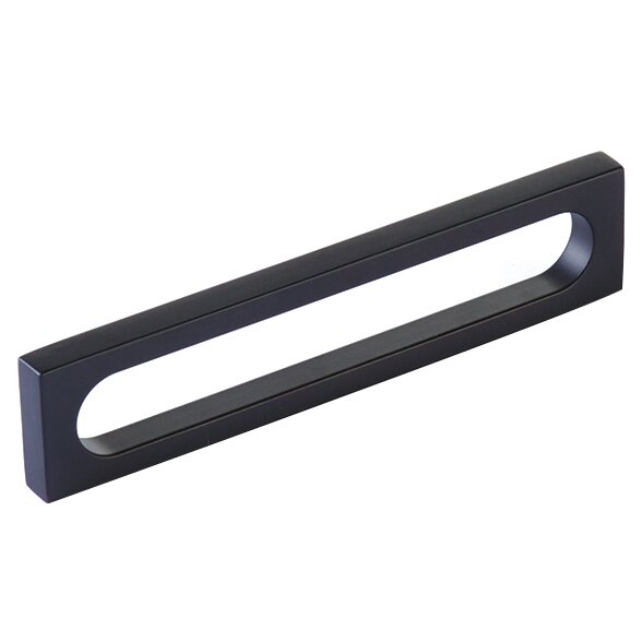 Schaub and Company 5" Centers Modern Oval Slot Pull in Matte Black